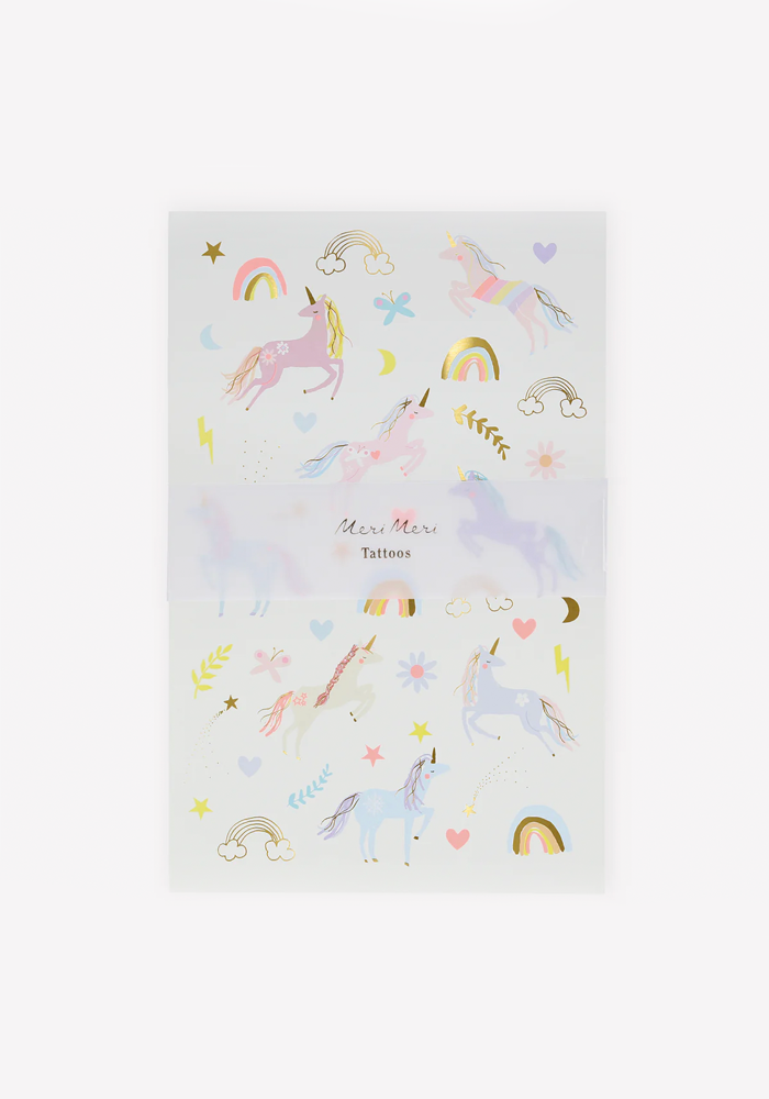 Lot De 2 Planches De Tatouages Licorne - Meri Meri