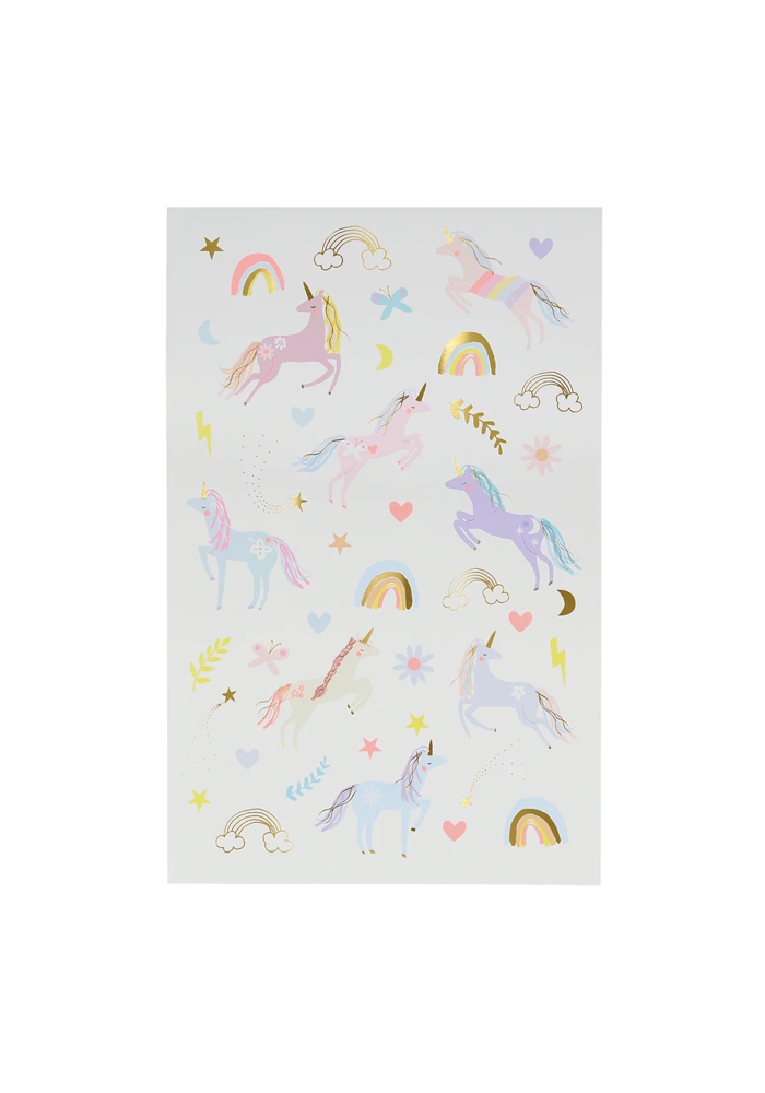Lot De 2 Planches De Tatouages Licorne - Meri Meri