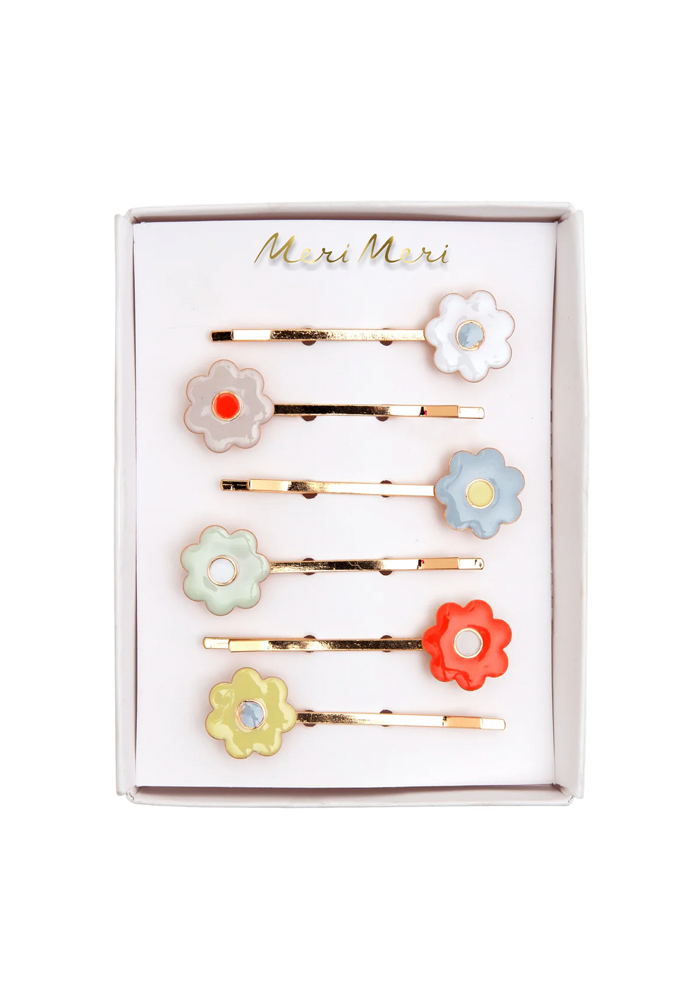 Lot De 6 Barrettes Fleurs En Email - Meri Meri