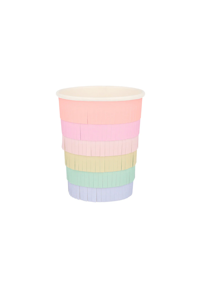 Lot De 8 Gobelets À Franges Arc-En-Ciel - Meri Meri