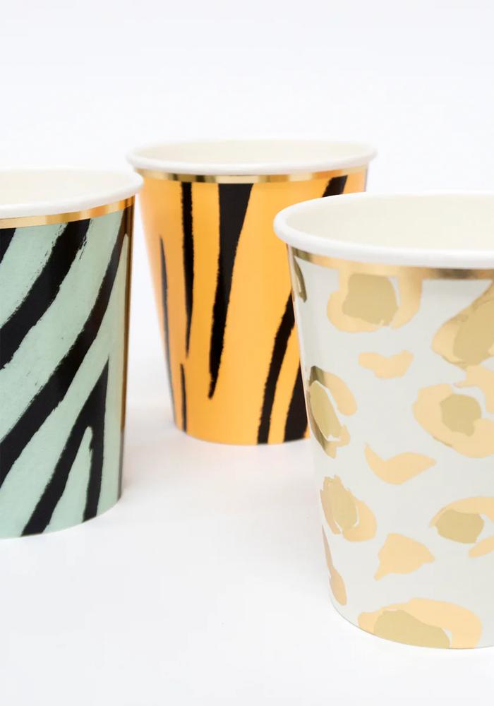 Lot De 8 Gobelets Motifs Animaliers - Meri Meri