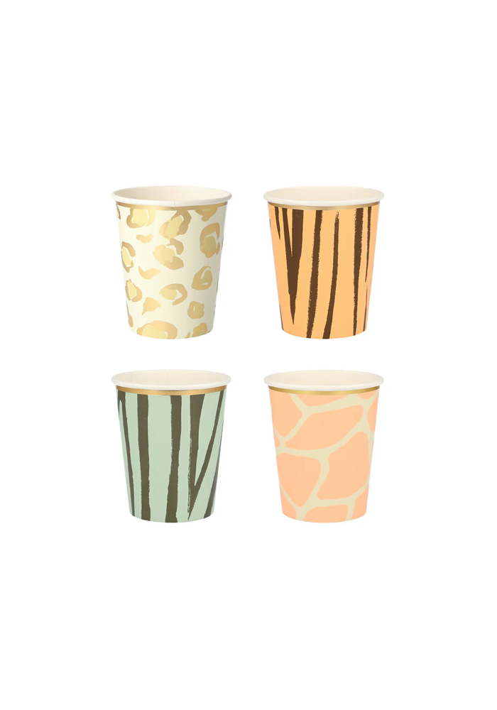 Lot De 8 Gobelets Motifs Animaliers - Meri Meri