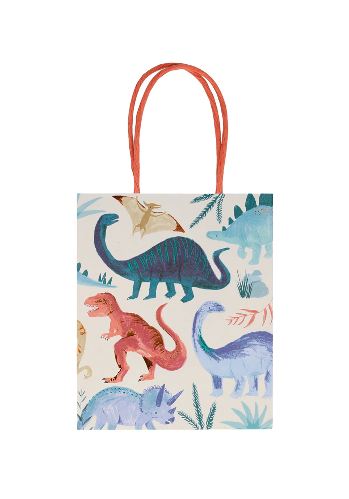 Lot De 8 Sacs En Papier Royaume Des Dinosaures - Meri Meri