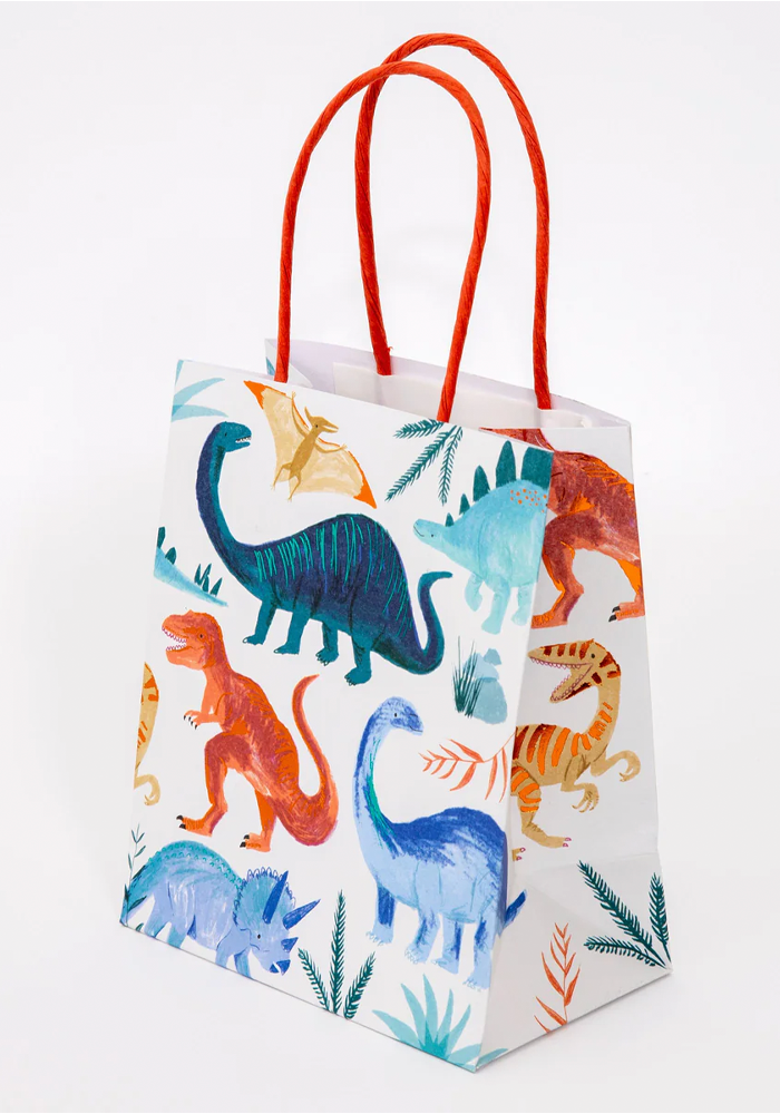 Lot De 8 Sacs En Papier Royaume Des Dinosaures - Meri Meri