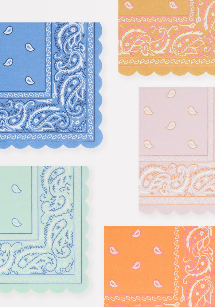 Lot de 16 Serviettes En Papier Bandana - Meri Meri
