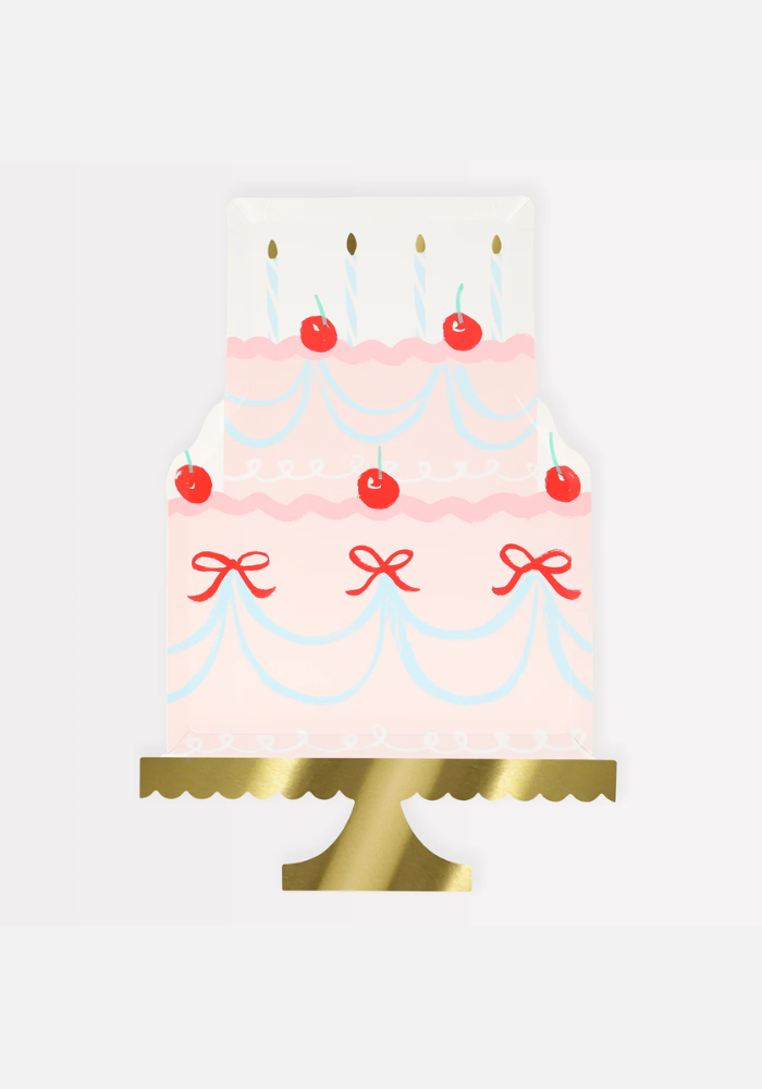 Lot de 8 Assiettes Papier En Forme De Gâteau - Meri Meri
