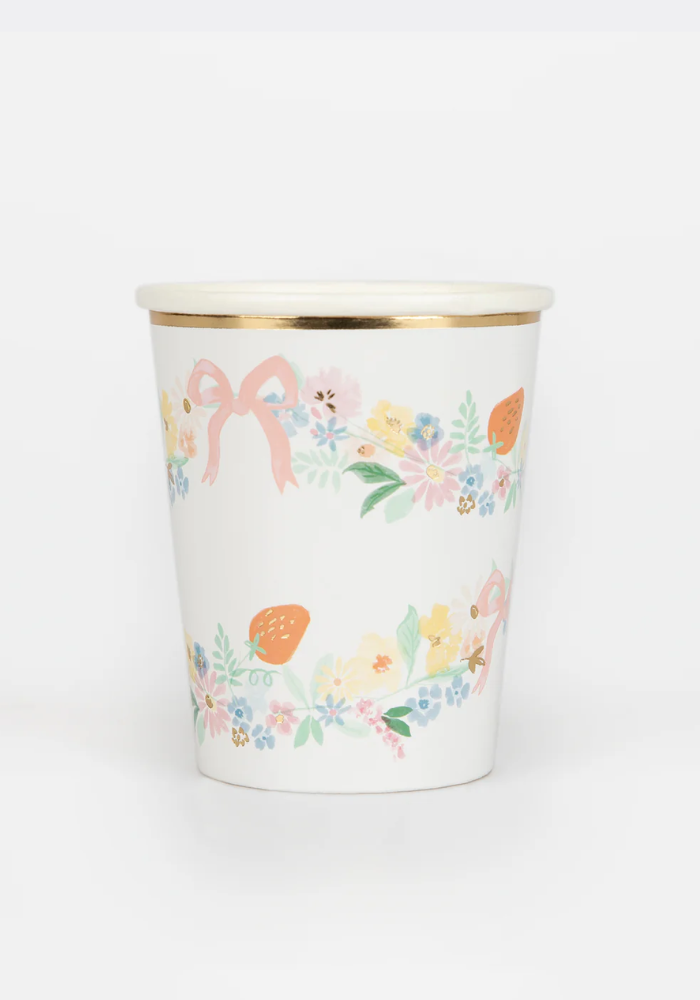 Lot de 8 Gobelets Fleurs - Meri Meri