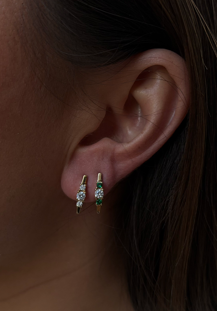 Boucles D'Oreilles Valentina Vertes - Maison Baika