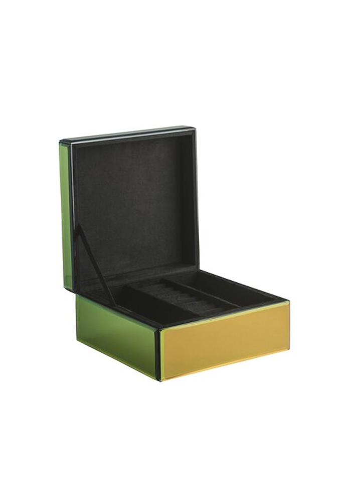 Boîte À Bijoux Miroir Vert Iridescent M - Blush Sélection Décoration