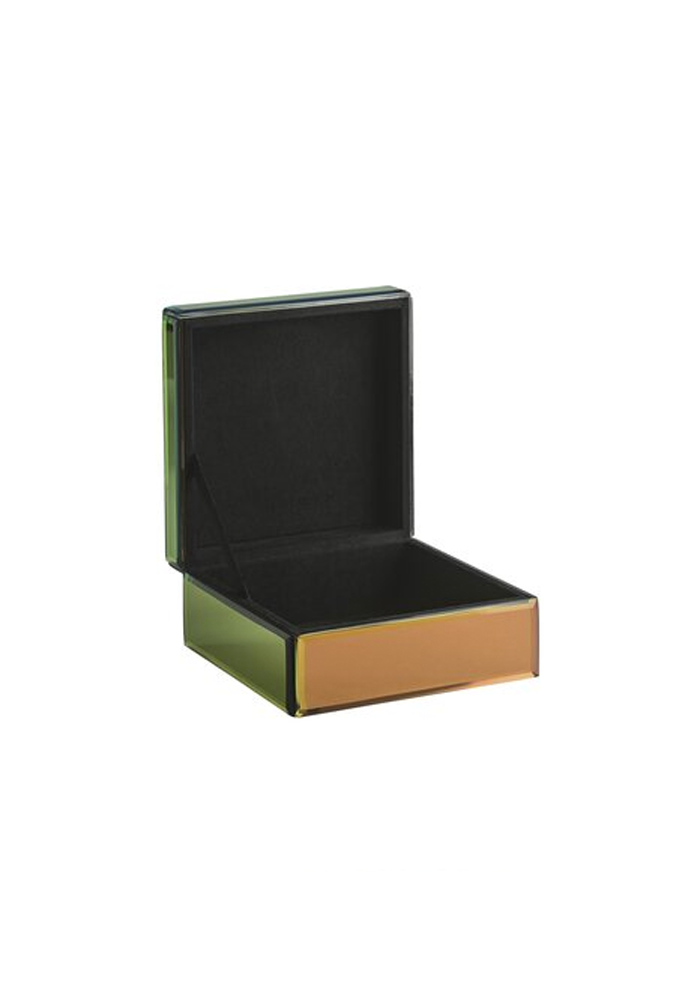 Boîte À Bijoux Miroir Vert Iridescent S - Blush Sélection Décoration