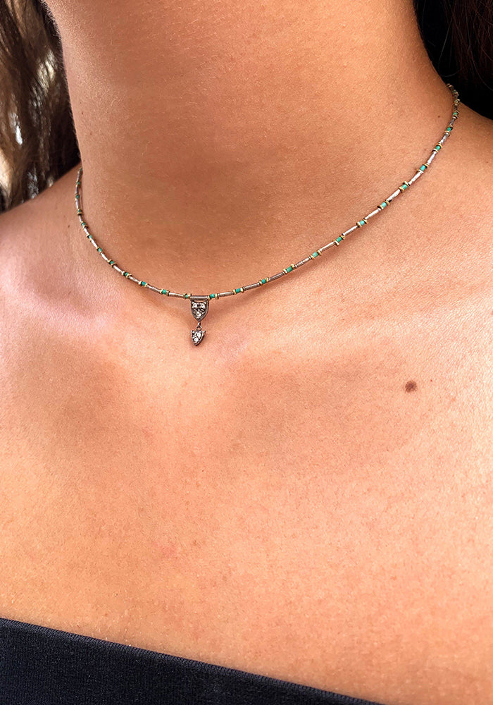 Collier Perles Vertes - Marie-Laure Chamorel
