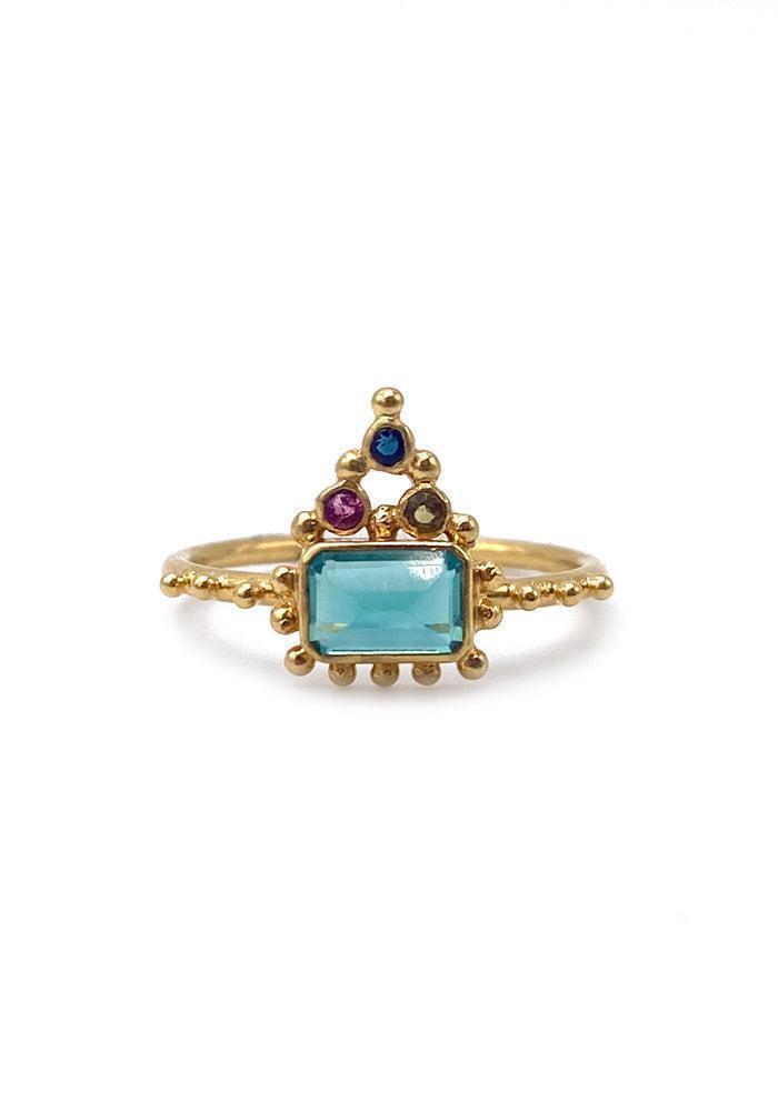 Bague Fine Avec Cristaux - Marie-Laure Chamorel