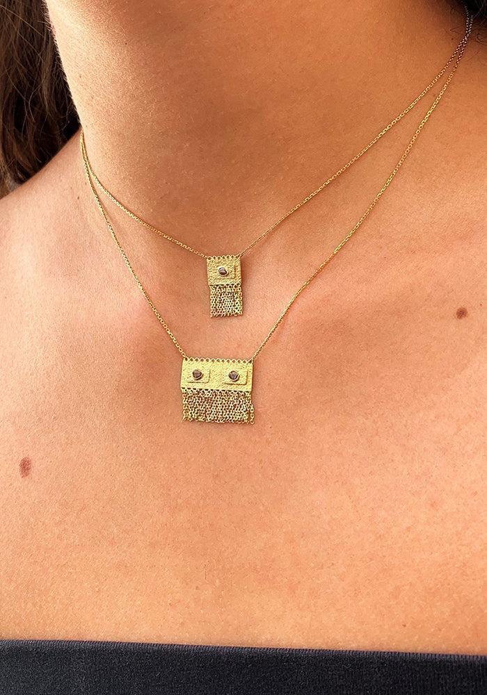 Collier Médaille Rectangulaire - Marie-Laure Chamorel
