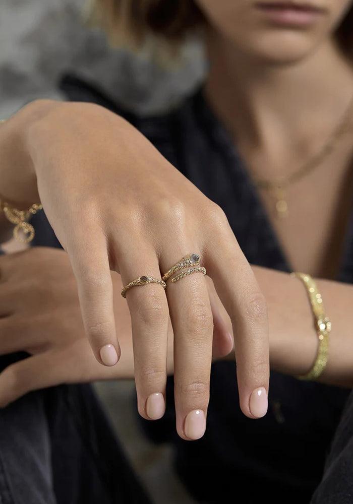 Bague Serpent Avec Pierre - Marie-Laure Chamorel