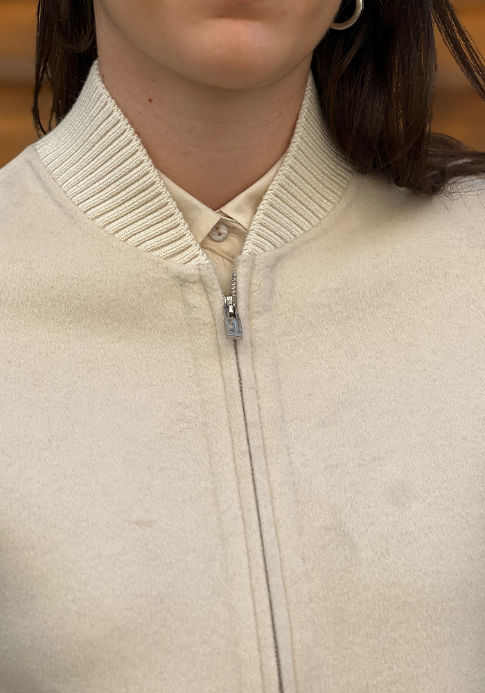 Manteau Col Teddy Ivoire - Lou Andrea