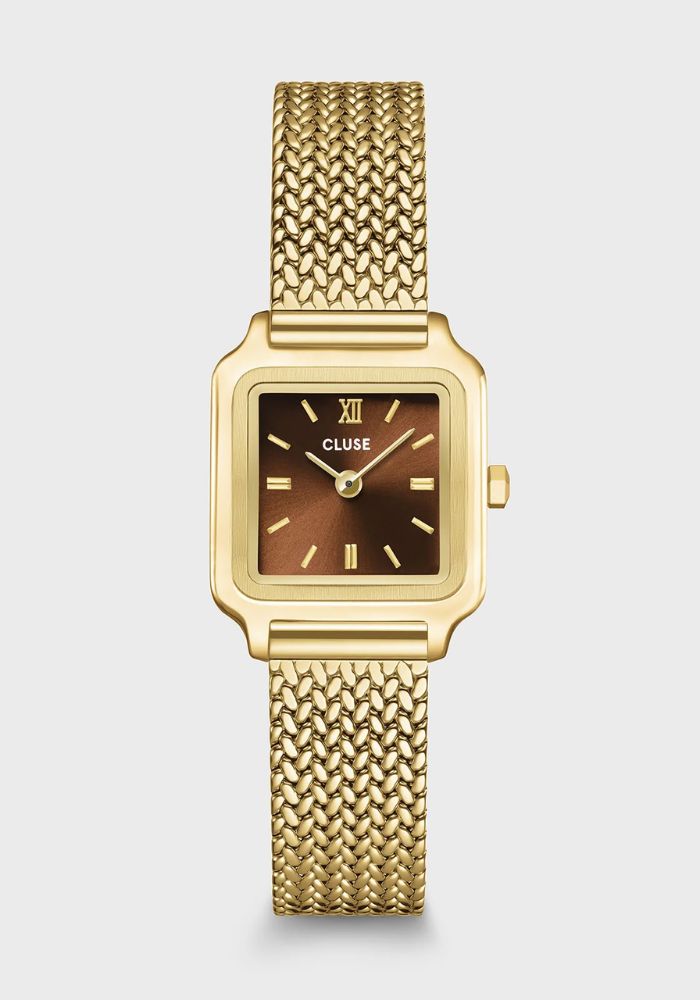 Montre Gracieuse Mini Watch Mesh Brown Gold Colour - Cluse