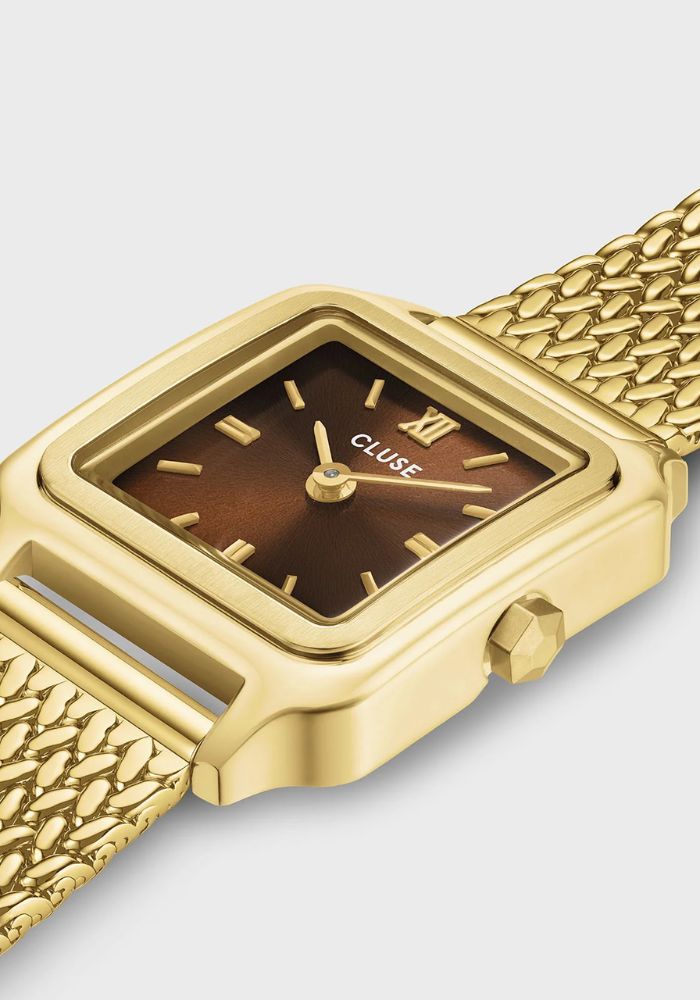 Montre Gracieuse Mini Watch Mesh Brown Gold Colour - Cluse