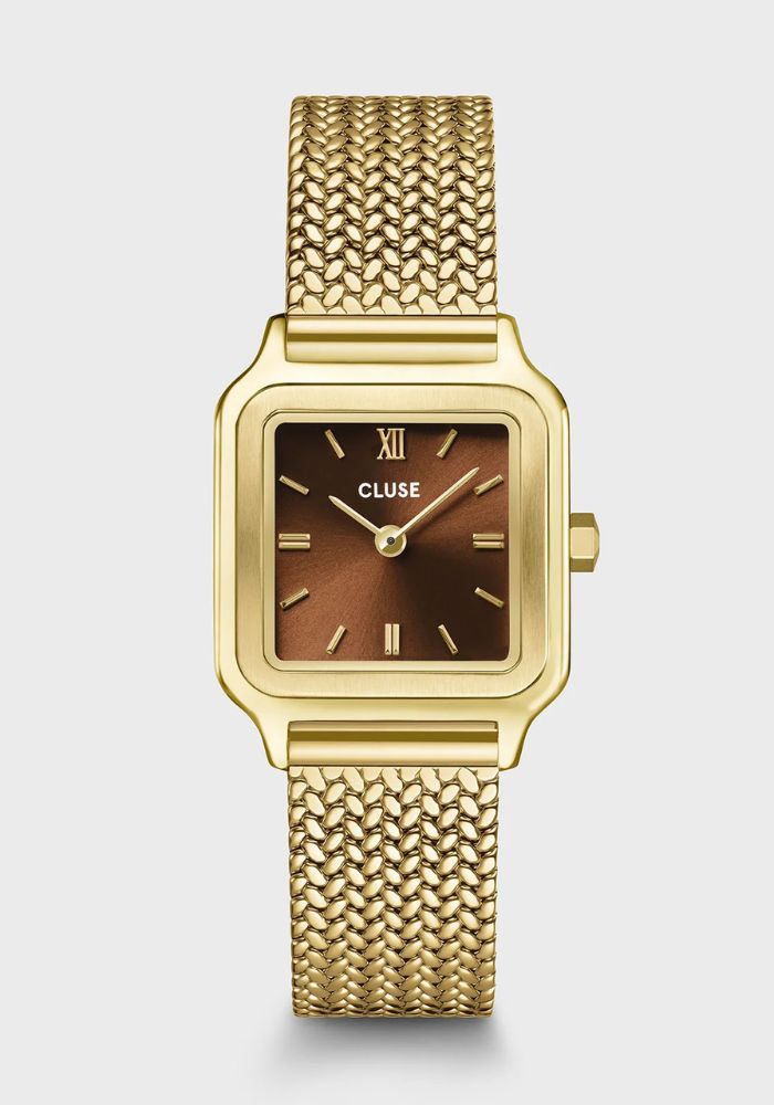 Montre Gracieuse Petite Watch Mesh Brown Gold Colour - Cluse