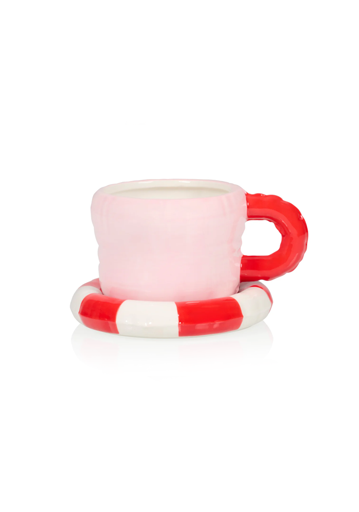 Mug Floaty Rouge Et Rose - Bitten