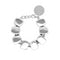 Organic Shaped Silver Bracelet