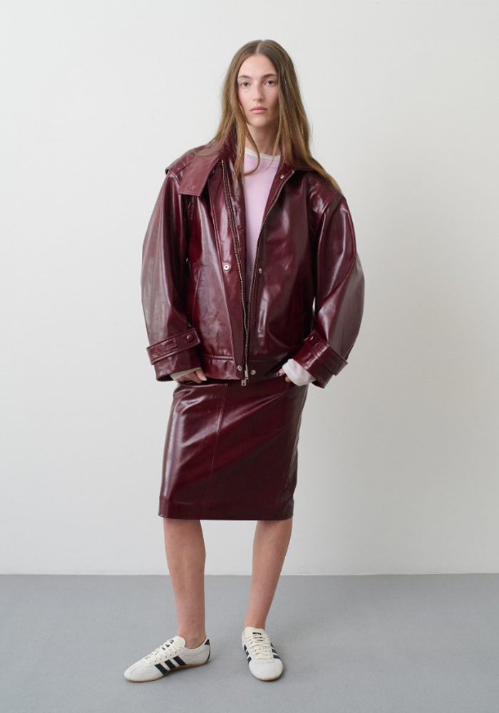 Veste Oversize Leather Bordeaux - Remain