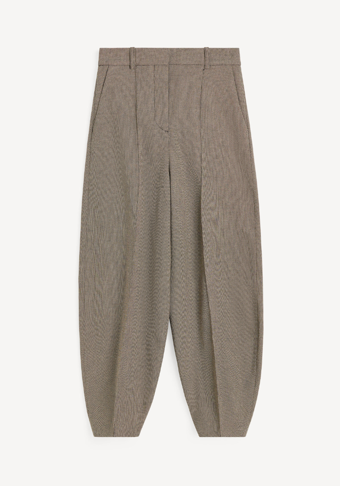 Pantalon Charlie Mixed Weave Beige - By Malene Birger