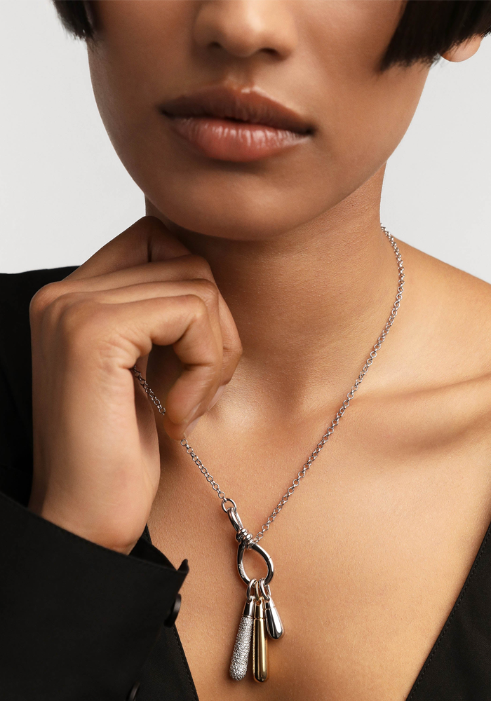 Pendentif Pave Large Drop Argent - PD PAOLA