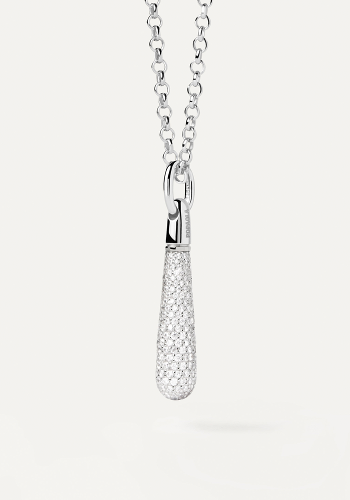 Pendentif Pave Large Drop Argent - PD PAOLA