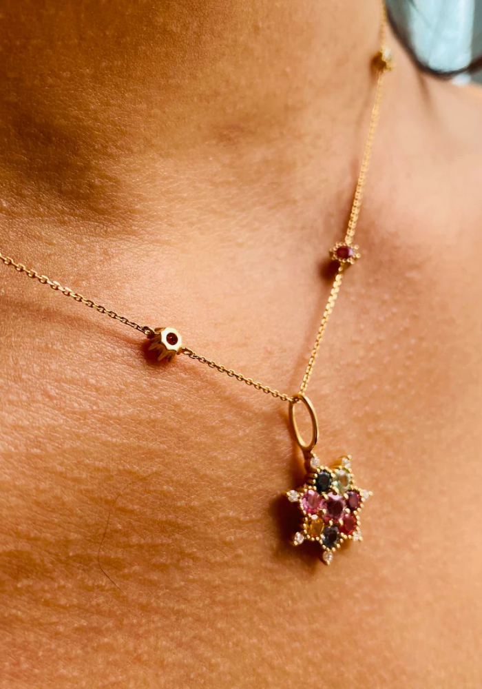 Pendentif Bonne Étoile Arcoiris - Rosa Maïtea