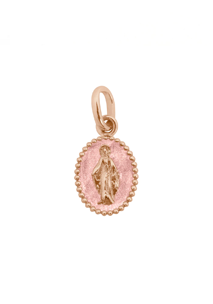 Pendentif Madone Or Rose Résine Blush - Gigi Clozeau