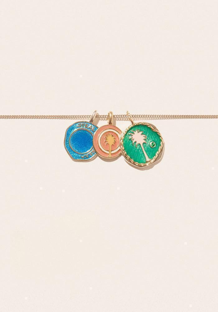 Pendentif Hydra En Argent Et Résine Bleue