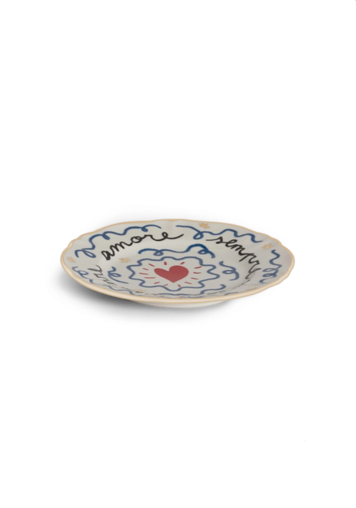 Petite Assiette Coeur Plate - Blush Sélection Décoration
