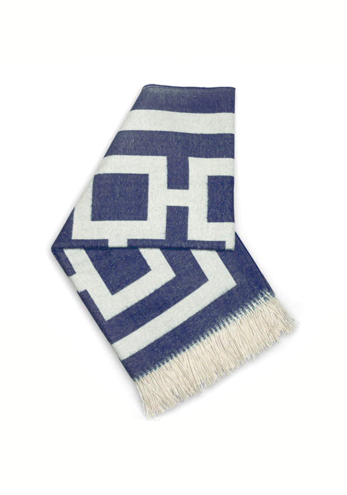 Plaid Nixon Beige Et Bleu - Jonathan Adler