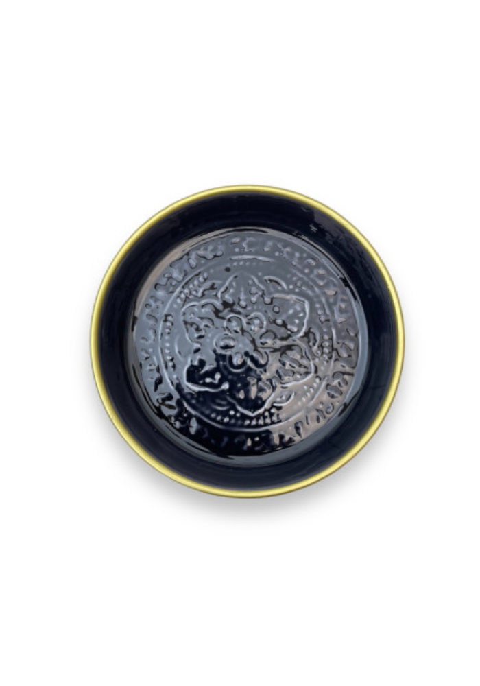 Plateau Berbère Rond En Métal Ardoise Petit Modèle - Bazar De Luxe