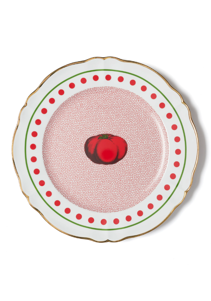 Plateau Rond Tomate - Bitossi Ceramiche