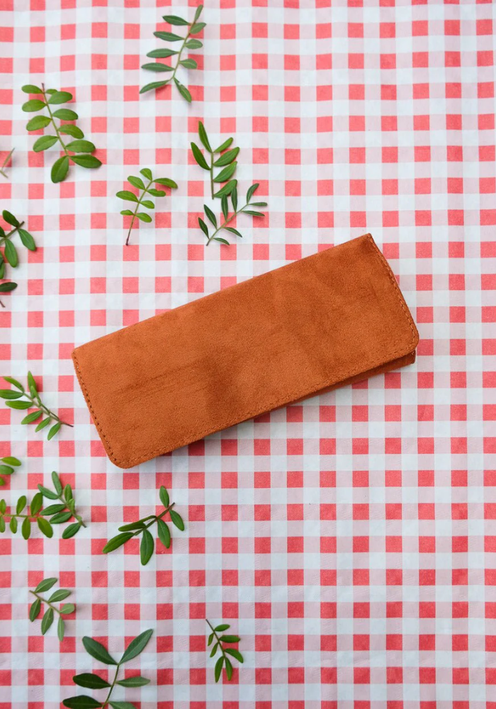 Pochette À Bijoux De Voyage Catherine En Velours Camel - Sélectionné par Blush