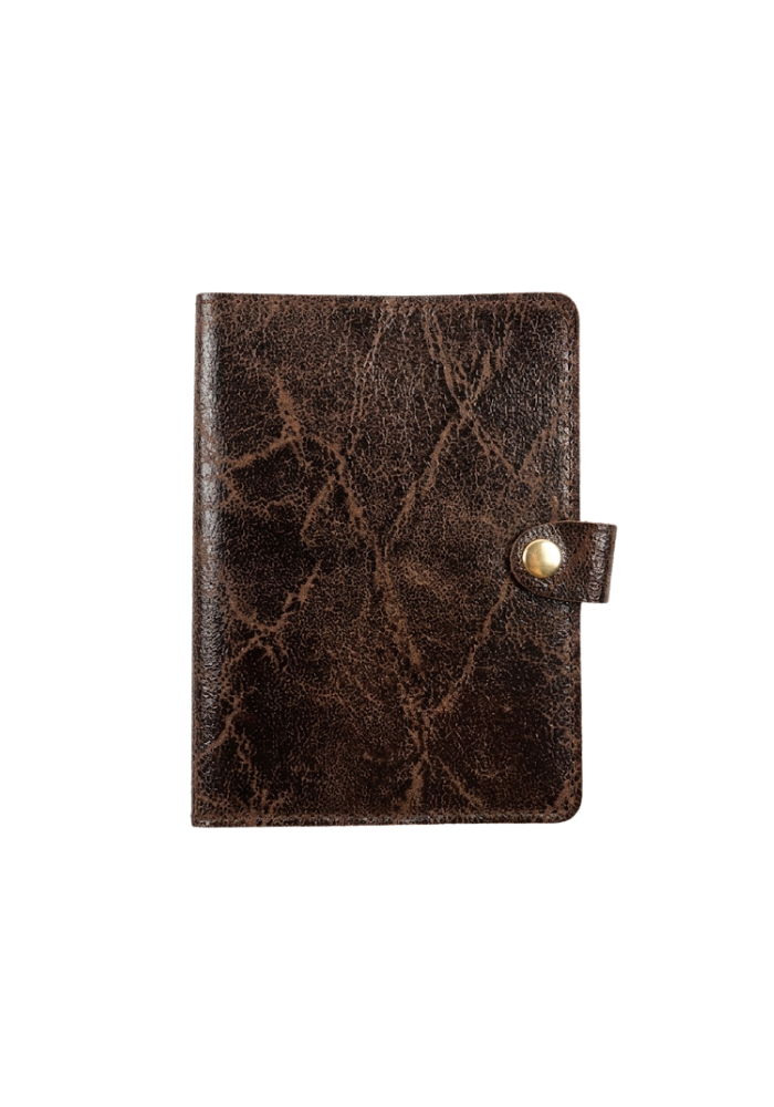 Porte-Passeport Vith Cuir Vintage Marron Foncé - Les Cleias