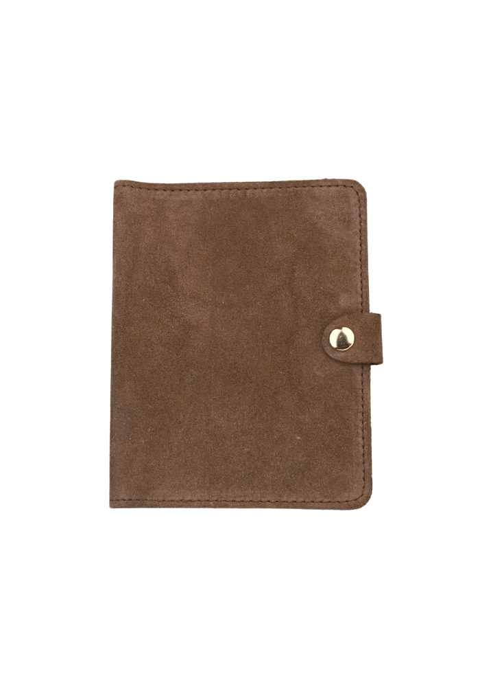 Porte-Passeport Vith Nubuck Marron