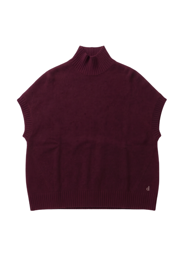 Pull Sans Manche Col Montant Bordeaux - Dixie