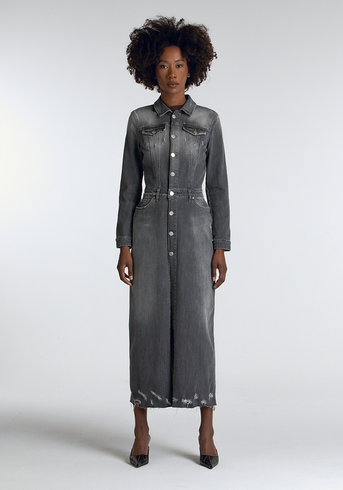 Robe Donna En Jeans Gris - Sélectionné Par Blush