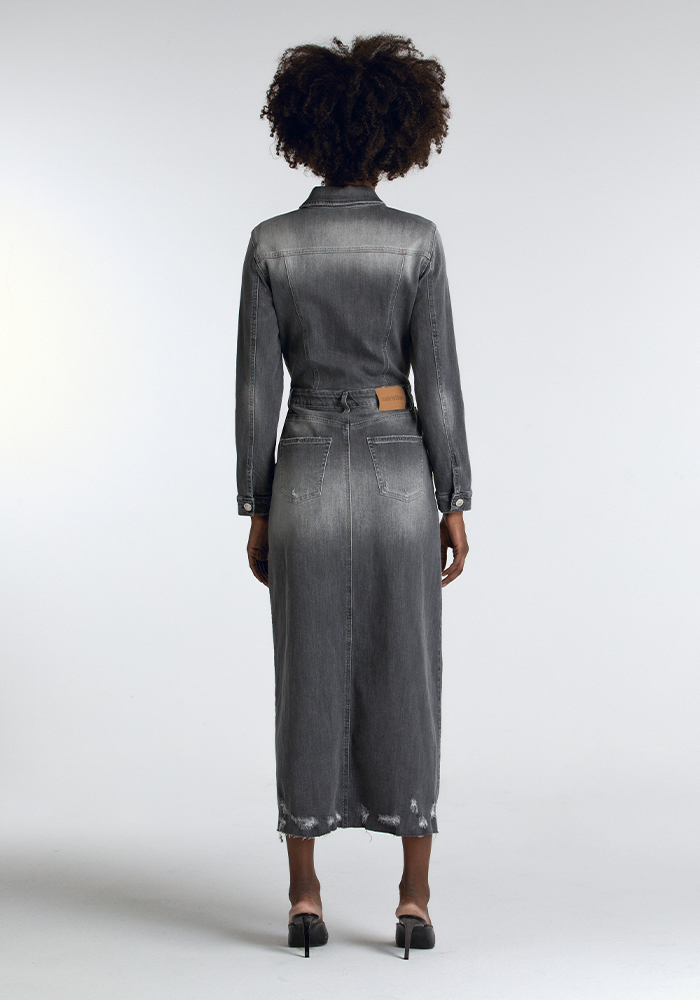 Robe Donna En Jeans Gris - Sélectionné Par Blush