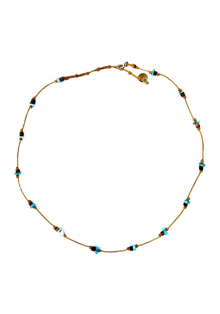 Ras de cou Turquoise Coquillage Keshi - Be By Cat