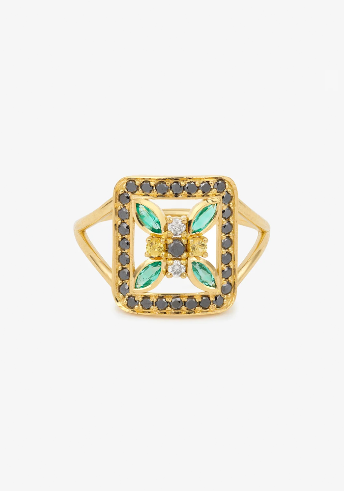 Bague Rita 4 Verte - Sophie D'Agon