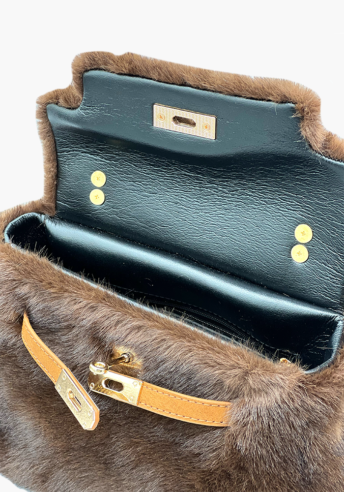 Sac Fourrure Marron - Lou Andrea