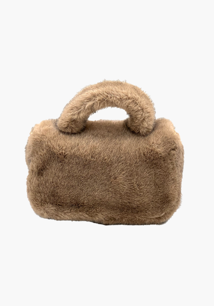 Sac Mini Fourrure Moka - Lou Andrea