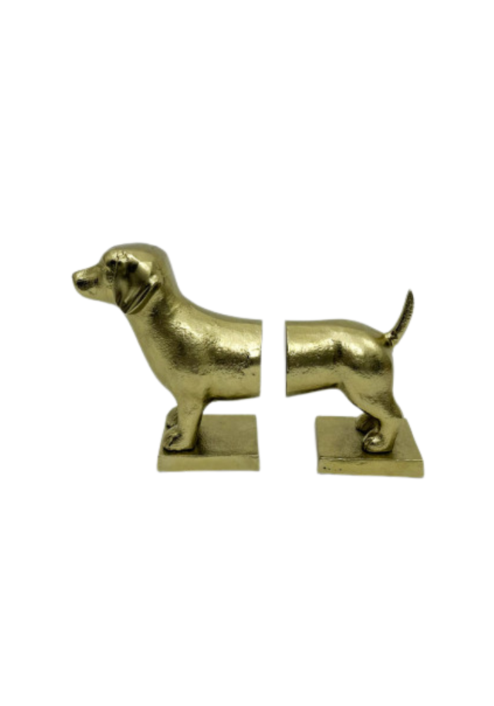 Serre Livre Teckel Doré - Bazar De Luxe