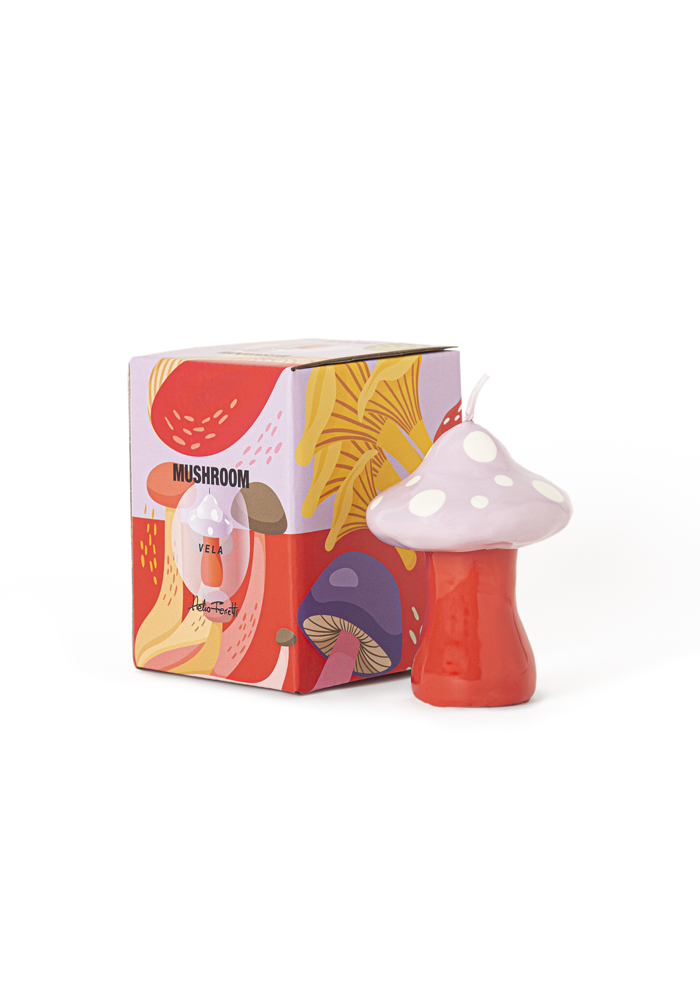 Bougie Mushroom Petit Modèle Rouge Et Rose - Blush Sélection Décoration