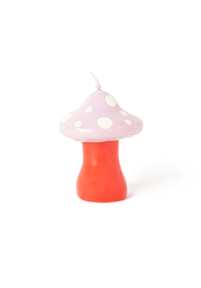 Bougie Mushroom Petit Modèle Rouge Et Rose - Blush Sélection Décoration