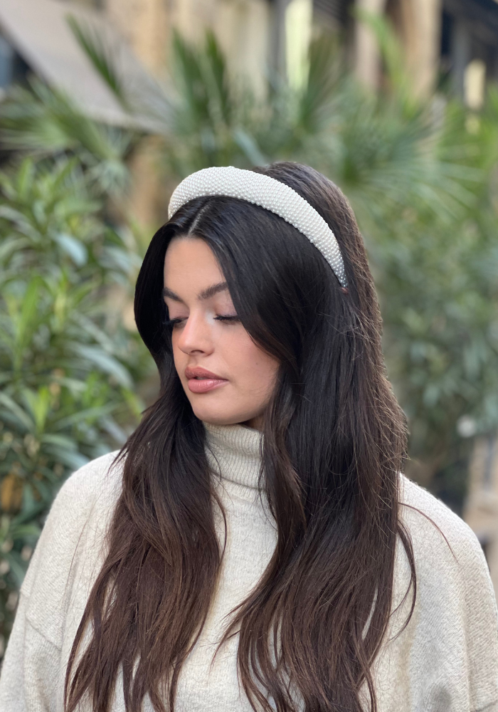 Serre-Tête Diana Perles Fines - Blush Sélection Accessoires