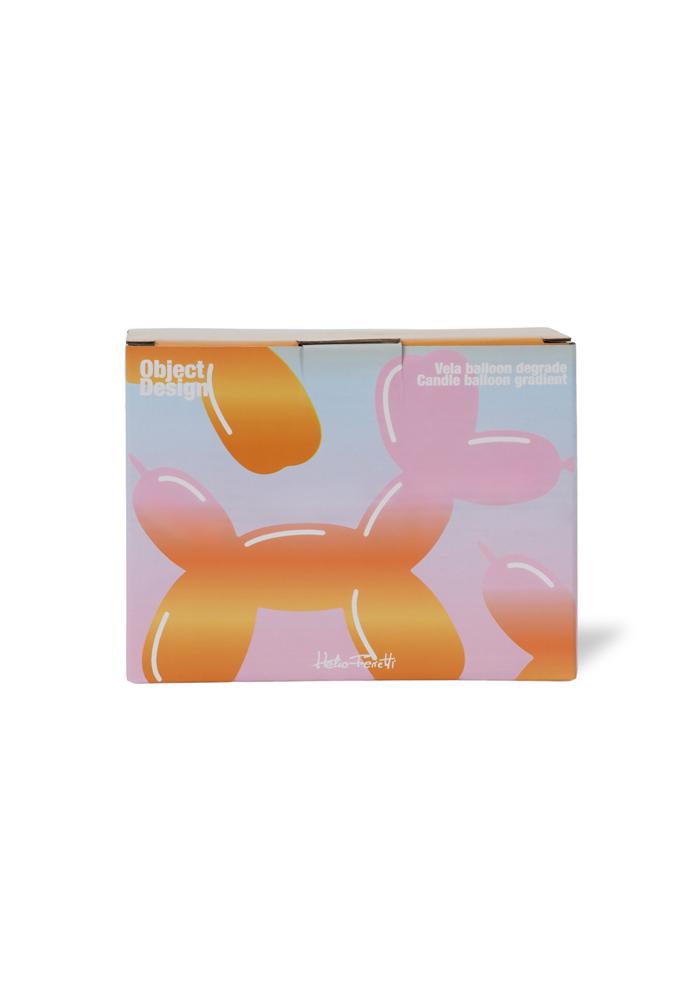 Bougie Chien Ballon Dégradé Orange Et Rose - Blush Sélection Décoration